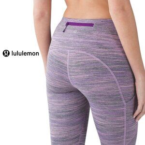 LULULEMON Speed tight IV space dye camo violet black grape size 8